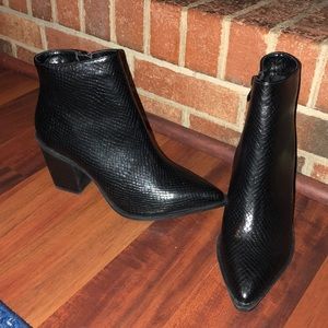 Nasty Gal “Not Seen You in a Reptile” boots